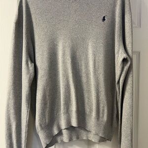 Polo by Ralph Lauren Men’s Classic Preppy lite Gray Pima Cotton Sweater size lg